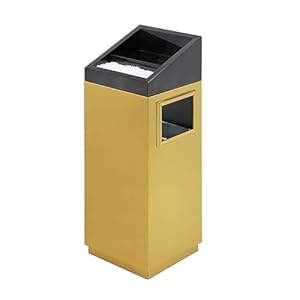 DZYHFCO Edelstahl Mülleimer mit Deckel Gold/Schwarzgold