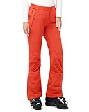 Schlankheit Design: Die Snowboardhose für Frauen auf beiden Seiten der Taille für das lockere Gürteldesign, kann bezogen angepasst werden, trage bequemer; Hochtaillierte, abgespeckte Styles und Bein-Spinning-Styles lassen Sie beim Training im Freien gut aussehen. Die Unterseite der Thermohose ist wie eine Schlaghose ausgelegt, was für Skifahren nützlich.