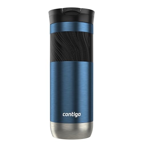 Contigo Byron 2.0 Stainless Steel Travel Mug with Snapseal Lid and Grip 20oz, Blueberry, Great for hot and cold beverages