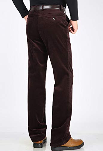 Flygo Men's Classic Fit Warm Fleece Lined Straight Leg Corduroy Pant Non-Iron2