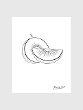 ZYANART - Dibujo de Pablo Picasso para decoración de pared, póster en blanco y negro, sin marco, n.º 69 (kiwi Fruit 3)