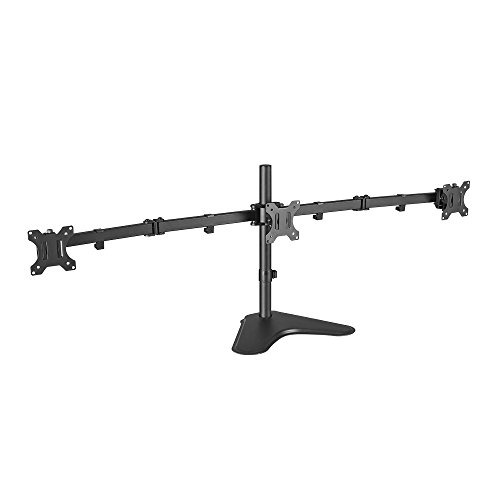 Suporte Ergonômico de Mesa Giratório para 3 Monitores de 13'' a 27'' com Capacidade de 7kg em Ca