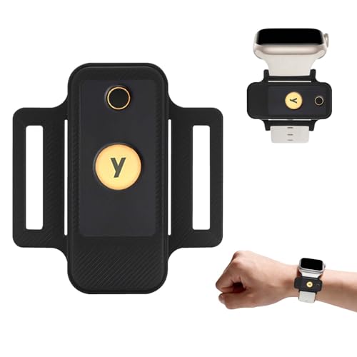 Shieldcase Watchband Holder Compatible with YubiKey 5/5C NFC Case Cover for Yubico Security Key Flexible Black