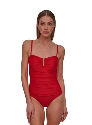 [DKNY] s[X U-wire Bandeau One Piece Swimsuit With Tummy Control fB[X Abh S