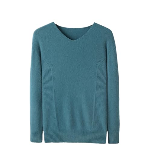 Dcvmvmn Men's Autumn/Winter Cashmere Sweater V-Neck Pullover Knitted Plus Size Sweater Long Sleeve Pullover