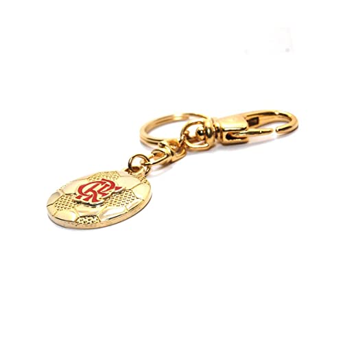 Chaveiro Flamengo Ouro Bola - Oficial Licenciado