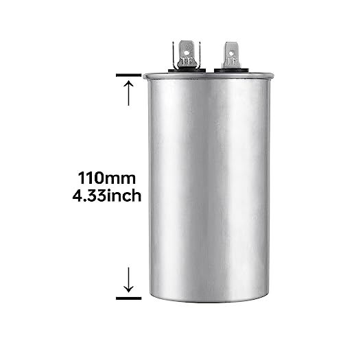 BOJACK 45 uF MFD 370/450 V CBB65 Round Run Start Capacitor for AC Motor Run or Fan Start and Cool or Heat Pump Air Conditione