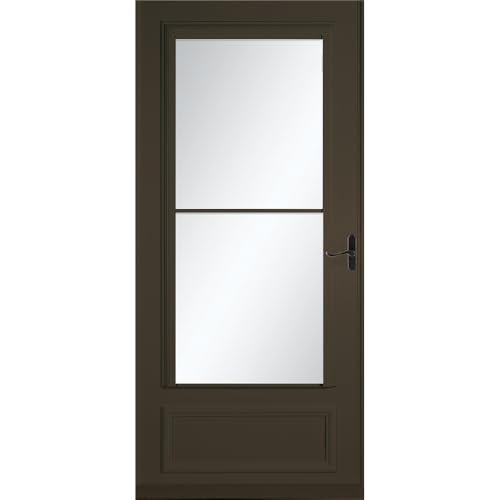 LARSON Brown 370-85 Midview 34-in by 81-in Storm Door with Aged Bronze Handle