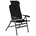 Crespo Chaise de Camping Compact XL Air Deluxe Noir