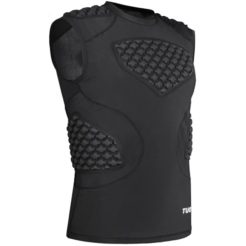 DGXINJUN Men's Baseball Chest Protector Shirt Rib Heart Sternum Guard Padded Shirt for Aldult Softball Football Rugby
