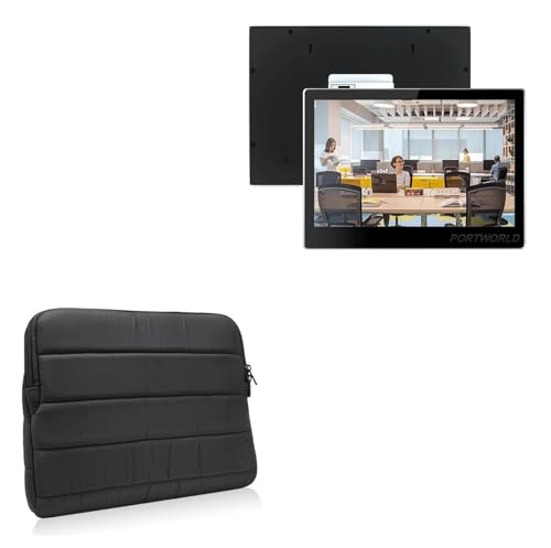 BoxWave Case Compatible with Geekland GK-YCSM10P-V11 (10 in) - Polar Jacket, Puffy Padded Material Zip Up Sleeve Pouch - Jet Black