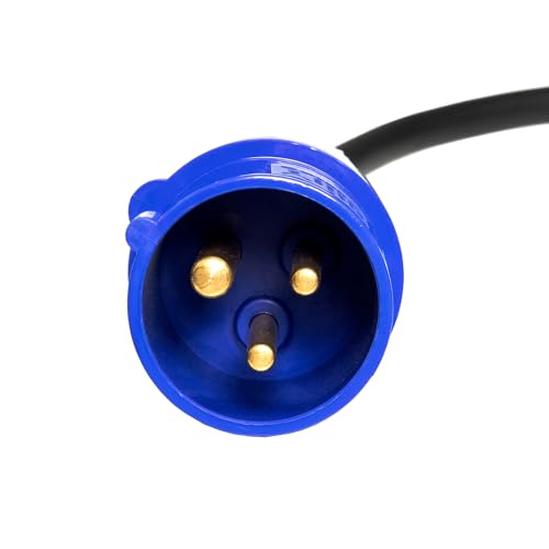 Afeld Elektro 2X CEE Adapter CEE-Stecker auf Schuko-Kupplung Schuko-Stecker auf CEE-Steckdose 230V 16A für Camping & Wohnmobil