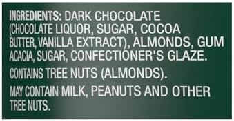 ORCHARD VALLEY HARVEST Dark Chocolate Almonds, 1 oz (Pack of 8), Non-GMO, No Artificial Ingredients