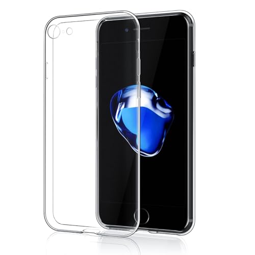 NEW'C Cover per iPhone 7/8 / SE 2020 / SE 2022 (4,7 Pollici), Custodia Gel Trasparente Morbida Silicone Sottile TPU [Ultra Leggera e Chiaro]