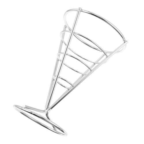 Cabilock French Fries Rack Iron Stand Stainless Steel Snack Holder Easy Clean Storage-friendly