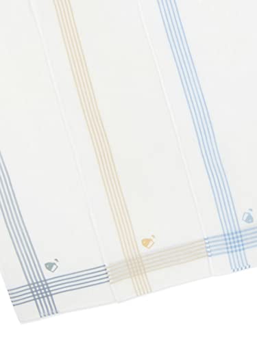 Image of Jockey Cotton Men White Casual Style Handkerchief With Coloured Border (Pack Of 3) HK02 White Free Size