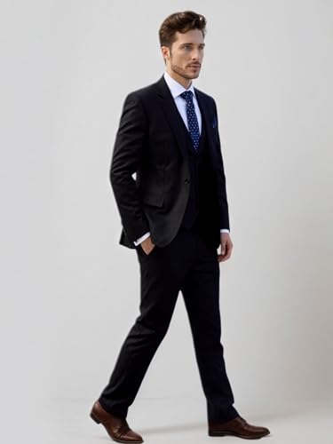 Suits for Men Slim Fit 3 Piece, Formal Mens Suit Tuxedo for Men Wedding Prom Business Blazer Vest Pants Men's Suits4