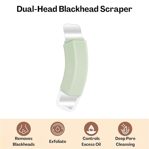 Image of Black Head Remover Tool, Deep-Cleansing Pore Scrubber with Easy-Grip Handle | Dual-Head Design | Stainless Steel | Gentle on Skin | Portable | For Men & Women