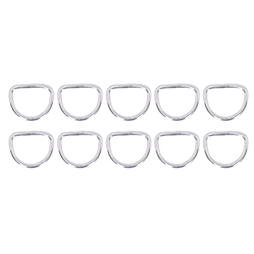 Tefola Grau marinho, 10 peças de anéis D de aço inoxidável 316 soldados acessórios para barco sem co
