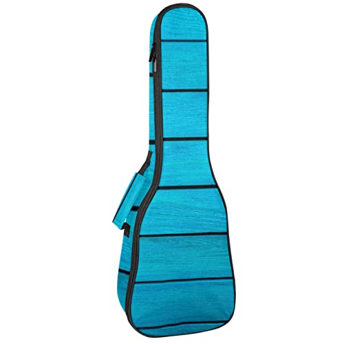 Sac de transport pour ukulélé ténor et soprano bleu plage rembourré