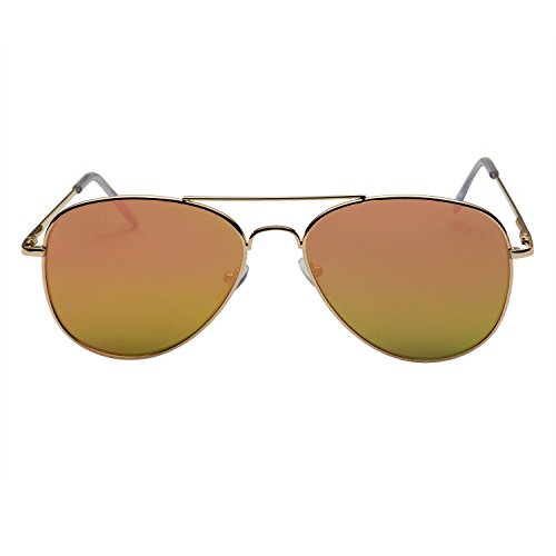 grinderPUNCH Aviator Sunglasses with Flat Mirrored Lens3