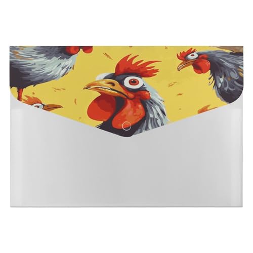 Trieur accordéon poulet 6 poches porte-documents extensible en plastique avec fermeture pour voyage