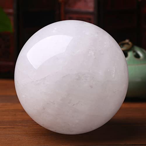 Boule de sélénite blanche 10cm cristal feng shui pour déco