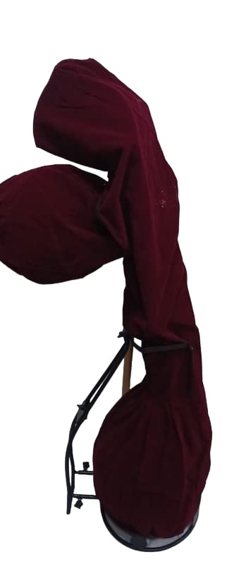 VIINDER Cotton Vennai Cloth Cover(Brown Cover) with Zipper start wraping from yali first and then to the Big Resonator { Vennai Brown Cover-01(Pack of 2) }-image-15