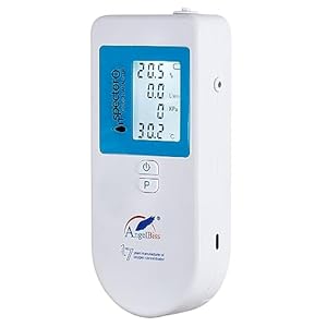 Oxygen Analyzer | O₂ Oxygen Purity Detector | 2.2in LCD Display | Range 20.5-96%, 0.1-9.9L/min Flow, Pressure & Temperature Readout |Oxygen Analyzer Concentrators