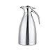 Carafe Thermique en Acier Inoxydable, Carafe Isotherme de Qualité Alimentaire, Bouteille Isotherme Pour Eau Glacée, Thé Chaud au Café Froid Jusqu'à 24 Heures (1.5Liter,Silver)
