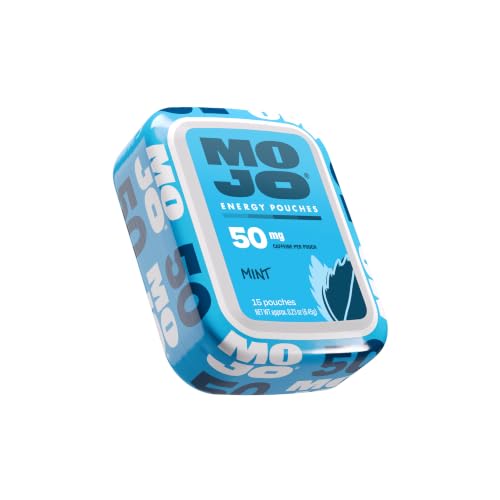 Image of MOJO Caffeine Pouches with Naturally Derived Caffeine from Green Tea, Ginseng, Yerba Mate, L-Theanine & B-Vitamins | Nicotine-Free | Zero Sugar | 50mg Caffeine | Mint
