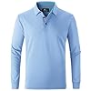 SwissWell Polo à Manches Longues pour Hommes, Séchage Rapide, Fonctionnel, Respirant, Décontracté, Polo de Golf