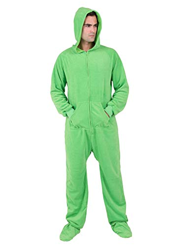 Footed Pajamas - Adult Fleece Hoodie One Pieces | One-Piece Pajama Jumpsuits for Men and Women Pjs | Unisex