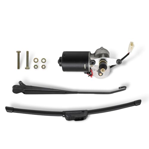 Image of Nakkaa 12V UTV Electric Windshield Wiper Motor Kit Compatible with Mule TERYX Ranger RZR RTV UXV General Pioneer Rhino Maverick X3
