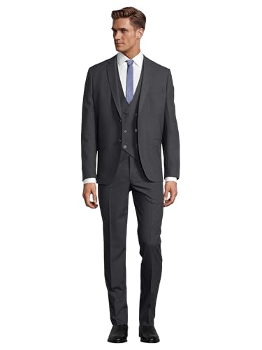 Steffen Klein Herren Business Anzug 3-teilig Dreiteiler mit Weste