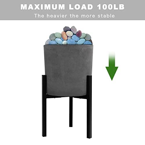 Iziddo Adjustable Plant Stand Pack Of 2, Metal Planter Stands Indoor Outdoor, Mid Century Modern Plant Holder, Fit 8 10 12 Inch Pots, Black (Pot & Plant Not Included) #TOP7