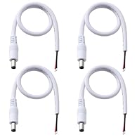 Package Includes: 4 PCS DC5521 Male Power Supply Repair Cable. Quality Material: Made of high-quality Plastic and copper material, good conductivity, psafe and durable, long service life. Easy to Connect: 30cm 18 AWG The end of the power cord has bee...