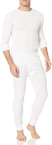 Amazon Essentials Men's Thermal Long Underwear Set, White, XX-Large