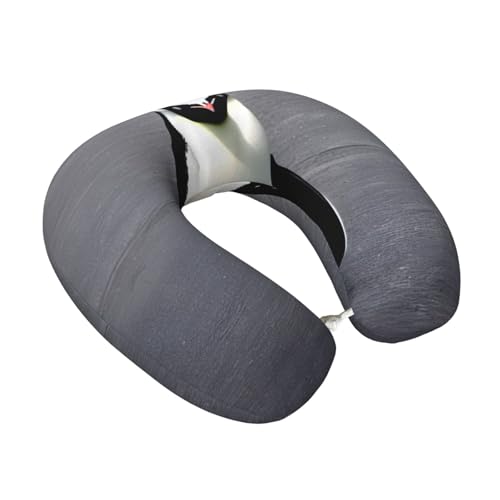 Almohada cuello de poliéster negra ajustable miniatura 2