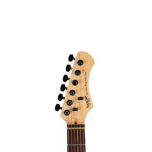 Image of SEST230 HSS Electric Guitar with Bag | Beginner Electric Guitar Kit, HSS Pickups, Basswood Body, Maple Neck & Rosewood Fretboard, Tremolo Bridge| Includes Padded Gig Bag & Allen Key (Sunburst)