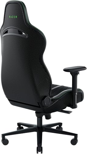 Enki PRO - Sedia da Gioco in Pelle Resistente per Un Comfort di Seduta Che Dura Tutto Il Giorno (Arco Lombare Integrato, inclinazione del Sedile reattiva, Schienale Imbottito) Verde - Sedia gaming - Immagine 3