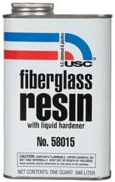 USC 58015 Fiberglass Resin, 1 qt, Amber, Liquid
