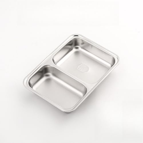 2個 ワンプレート 皿 ランチ アンパンマン 食器 ワン 皿 ステンレス ワン 仕切り皿 分割 フード トレイ 皿 おしゃれ 大人 子供 キャンプ用 バーベキュー ((子供用)小深二合焼【蓋無】)