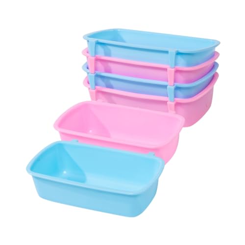 ibasenice 6Pcs Hamster Hanging Feeder Food Bowls Durable Rat Food Bowls Water Containers for Small for Daily Use Spills Essential Pet Feeding Accessory