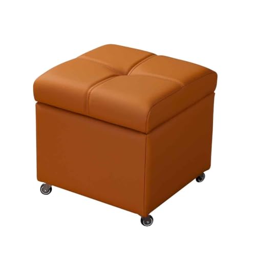 Banc ottoman de rangement mobile avec assise tapissée