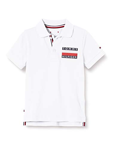 Tommy Hilfiger Baby Boy Tommy Polo S/s Maglietta, Bianco (White Yaf), Unica (Taglia Produttore: 74) Unisex-Bimbi