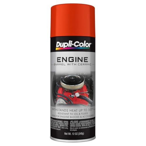 Dupli-Color DE1620 Engine Enamel Spray Paint with Ceramic - Chevrolet Orange - 12 oz Aerosol Can