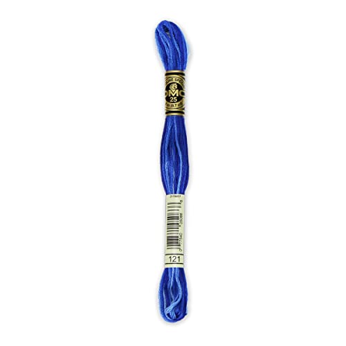 Image of DMC 6-Strand Embroidery Cotton Floss, Variegated Delft Blue