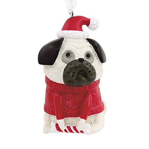 Hallmark Mops Hund im Urlaub Pullover Weihnachten Ornament