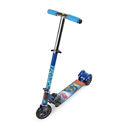 Image of Toyzone Batman Scooter Square-66071 | Kids Skate | Batman Skating Ride on | 3 Wheel Kids Scooter | Smart Kick Scooter | Adjustable Height and Rear Brake | Foldable Scooter | for Kids Age 6+ Years